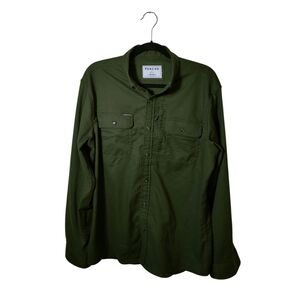 Poncho Olive Green Casual Button Down Shirt Men's Size M